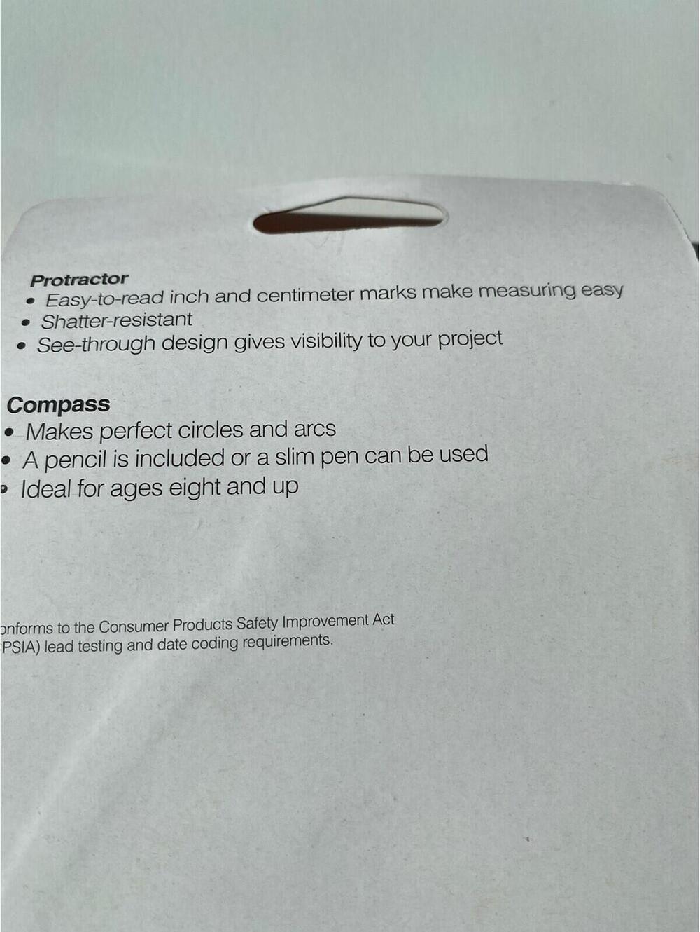 Fiskars Protractor and Compass Set Geometry Drawing Tool New - Picture 5 of 5